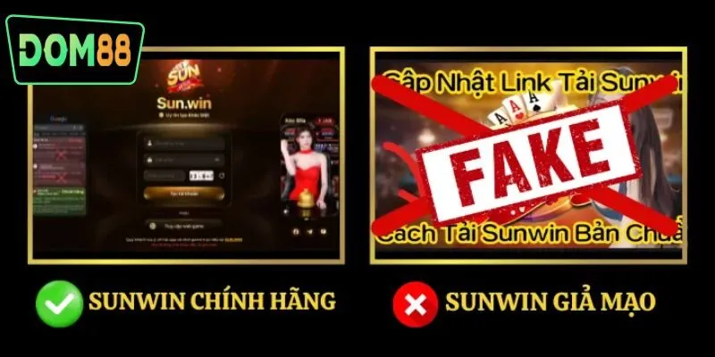 Dấu hiệu rõ ràng để nhận diện phân biệt Hitclub và Sunwin giả mạo